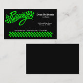 Racen, kies uw achtergrondkleur visitekaartje (Voorkant / Achterkant)