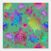 Racen met schildpadden behang (Voorkant)