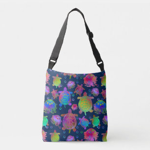 Racen met schildpadden in de oceaandiepten crossbody tas