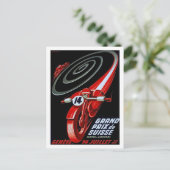 Racen motorfietsen op snelheid, briefkaart (Staand voorkant)