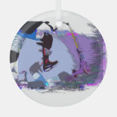 Racen naar scoot - Stunt scooter-Ornament Glas Ornament (Voorkant)