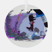 Racen naar scoot - Stunt scooter-Ornament Glas Ornament (Achterkant)