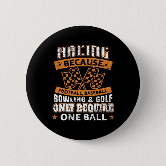 Racen Omdat Voetbal Ronde Button 5,7 Cm (Voorkant)
