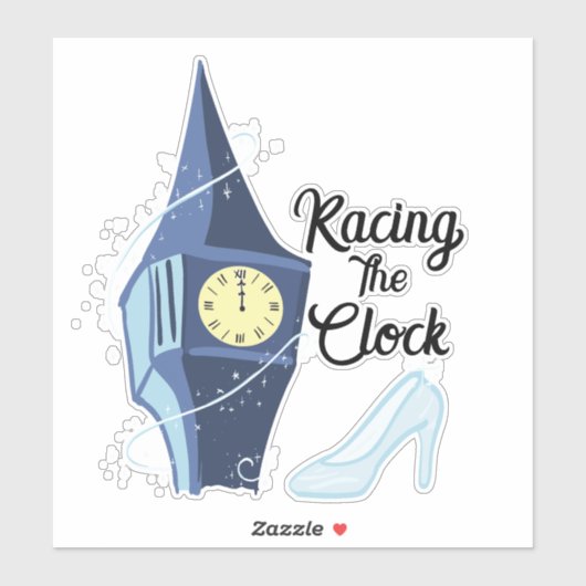 Racen op de klok sticker (Vel)