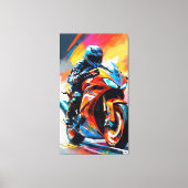 racen op hoge snelheid canvas afdruk (Voorkant)