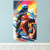 racen op hoge snelheid canvas afdruk (Insitu (Houten vloer))