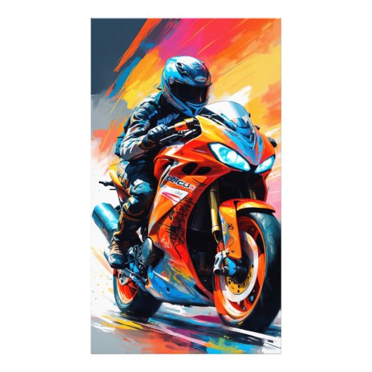 racen op hoge snelheid foto afdruk (Voorkant)