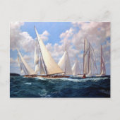 Racen rond de boei briefkaart (Voorkant)