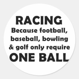 Racen vereist ballen ronde sticker