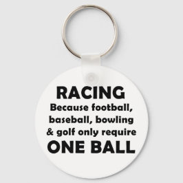 Racen vereist ballen sleutelhanger