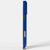 Racenaam Nummer Blauw Oranje Zwart en Wit Case-Mate iPhone Case (Achterkant / Rechts)