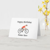 Racencyclist, voeg tekst toe kaart (Gele Bloem)