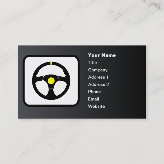 Racend driver Logo  zwart Visitekaartje (Voorkant)