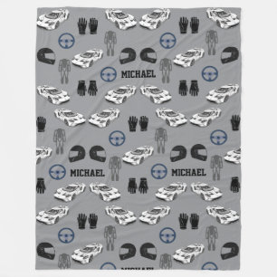 Racende auto fleece deken