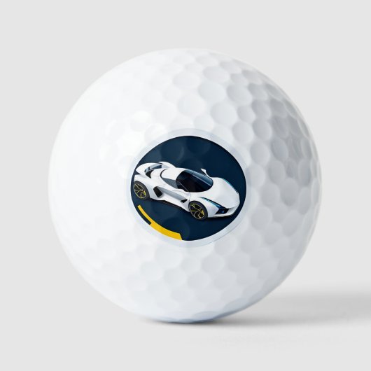 Racende auto met dynamisch ontwerp golfballen (Voorkant)