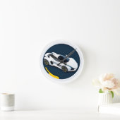 Racende auto met dynamisch ontwerp ronde klok (Huis)