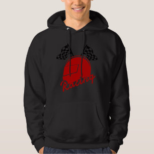Racende Auto Vlag Grappige Racer Race Liefhebber B Hoodie