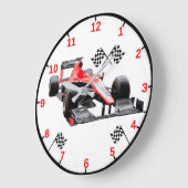 Racende Auto Wandklok (Hoek)