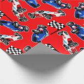 Racende Auto's Cadeaupapier (Hoek)