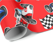 Racende Auto's Cadeaupapier (Rol Hoek)