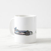 Racende auto's koffiemok (Voorkant links)