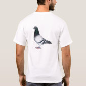 Racende duif T-shirt. Voeg je eigen tekst toe T-shirt (Achterkant)