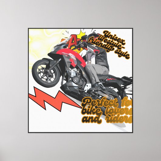 Racende Fiets Kunst Canvas Afdruk (Voorkant)