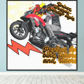 Racende Fiets Kunst Canvas Afdruk (Insitu (Houten vloer))