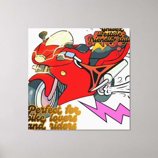 Racende fiets kunst snelheid canvas afdruk (Voorkant)