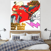 Racende fiets kunst snelheid canvas afdruk (Insitu (Slaapkamer))