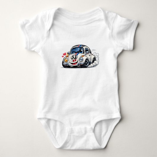 Racende Kever Baby Body Romper (Voorkant)