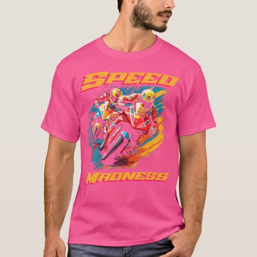 Racende motorfiets t-shirt (Voorkant)
