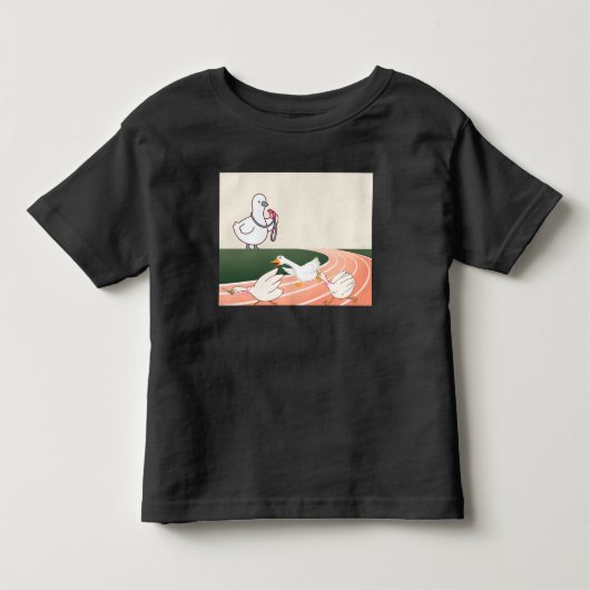 Racende Tekenfilm Eenden Kinder Shirts (Voorkant)