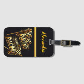 Racende vlaggen belichamen de spanning van de comp bagagelabel (Voorkant (horizontaal))