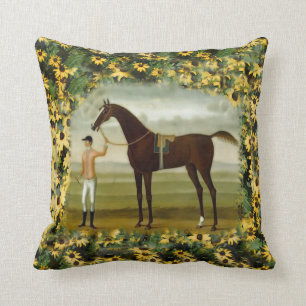 racepaard en jockey kussen