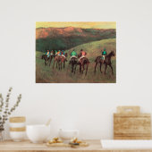 Racepaarden in een landschap, 1894, Edgar Degas Poster (Keuken)