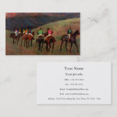 Racepaarden in een landschap-jockeys-paarden-art D Visitekaartje (Voorkant / Achterkant)