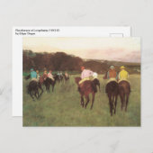 Racepaarden op Longchamp door Edgar Degas Briefkaart (Voorkant / Achterkant)