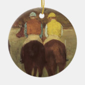 Racepaarden op Longchamp door Edgar Degas Keramisch Ornament (Voorkant)