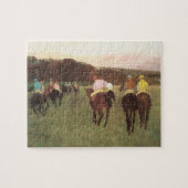 Racepaarden op Longchamp door Edgar Degas Legpuzzel (Horizontaal)