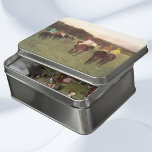 Racepaarden op Longchamp door Edgar Degas Puzzel<br><div class="desc">Racepaarden aan Longchamp (1873-5) door Edgar Degas is een  impressionistisch kunstschilderij met jockeys op renpaarden. De mannen maken hun weg naar de startlijn. Over de kunstenaar Edgar Degas (1834-1917) wordt beschouwd als een van de oprichters van het impressionisme,  hoewel hij realisme voorstond en een realist noemde.</div>