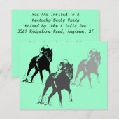 Racepaarden race Kentucky Derby Party Invitation Kaart (Voorkant / Achterkant)