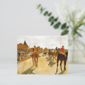 Racepaarden voor de strengen Edgar Degas Briefkaart (Staand voorkant)