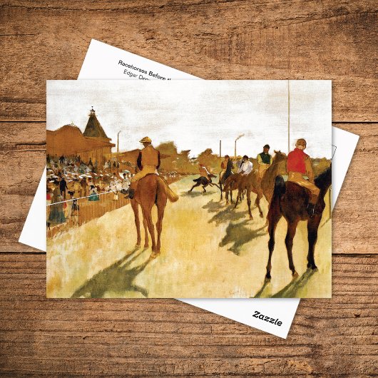 Racepaarden voor de strengen Edgar Degas Briefkaart