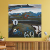 Racer #69 canvas afdruk (Insitu (Woonkamer))