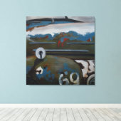 Racer #69 canvas afdruk (Insitu (Houten vloer))