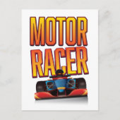 Racer-auto Briefkaart (Voorkant)