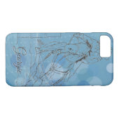 Racer (Blauwe Regen) Case-Mate iPhone Case (Achterkant (Horizontaal))