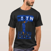 Racer Blue 5s T-shirt om te matchen BLM Melanin Ki (Voorkant)