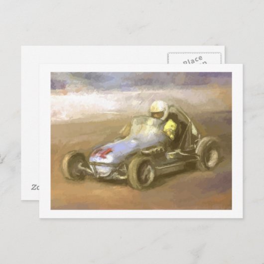 Racer Briefkaart (Voorkant / Achterkant)